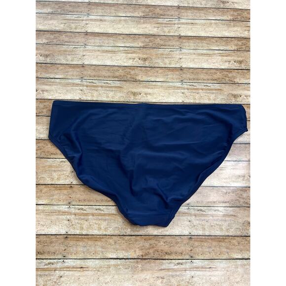 Kona Sol Women's Full Coverage Hipster Bikini Bottom Navy Blue XL - Picture 4 of 7